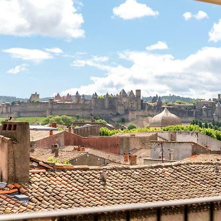 Les Clés de Laure - Wine Loft, Terrasse et Vue extraordinaire sur la cité médiévale Carcasona Exterior foto